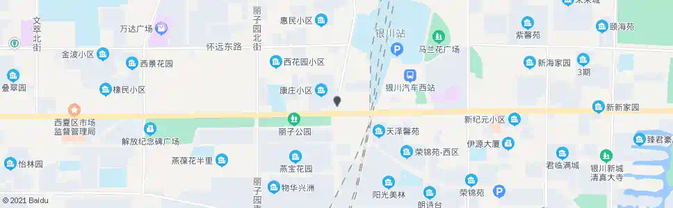 银川B1兴州街站_公交站地图_银川公交_妙搜公交查询2024