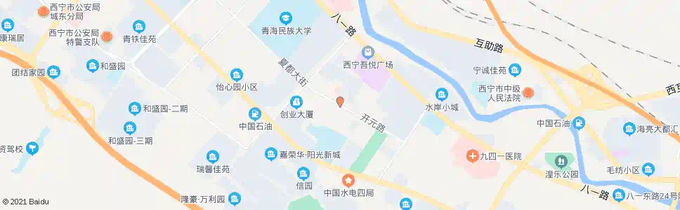 西宁开元路中_公交站地图_西宁公交_妙搜公交查询2024