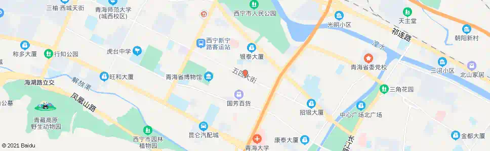 西宁商业巷南口_公交站地图_西宁公交_妙搜公交查询2024