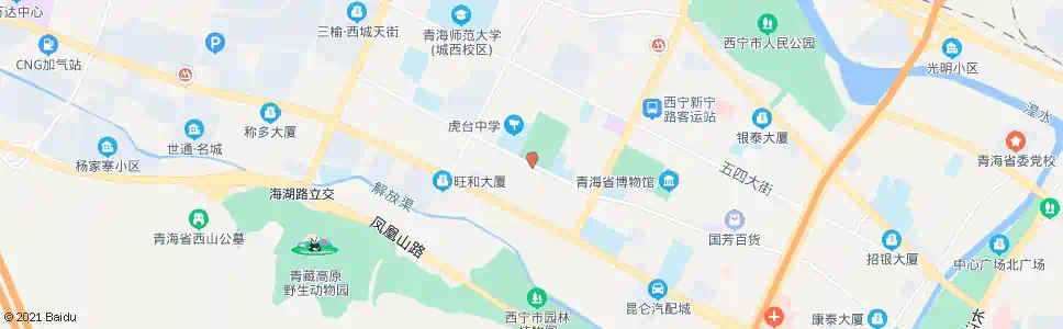 西宁虎台中学_公交站地图_西宁公交_妙搜公交查询2024