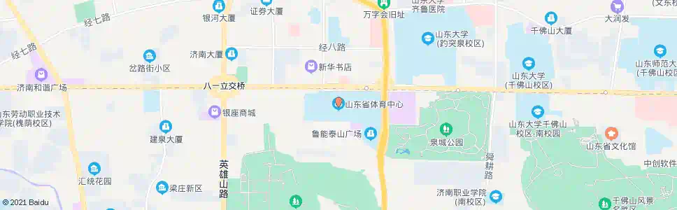 济南省体育中心_公交站地图_济南公交_妙搜公交查询2024