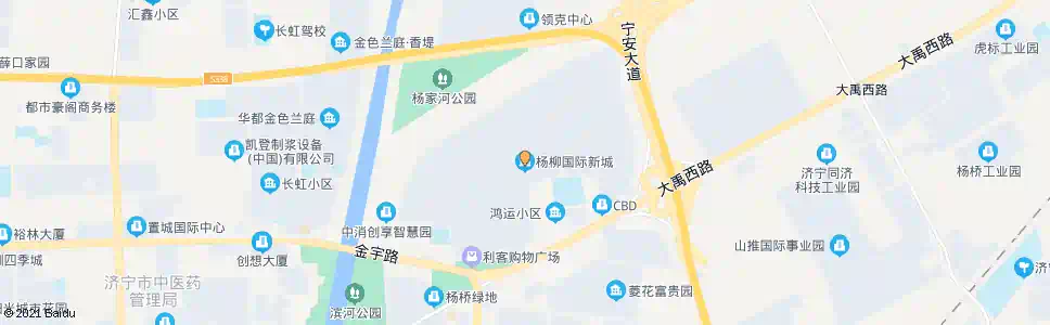 济宁杨柳国际新城_公交站地图_济宁公交_妙搜公交查询2024