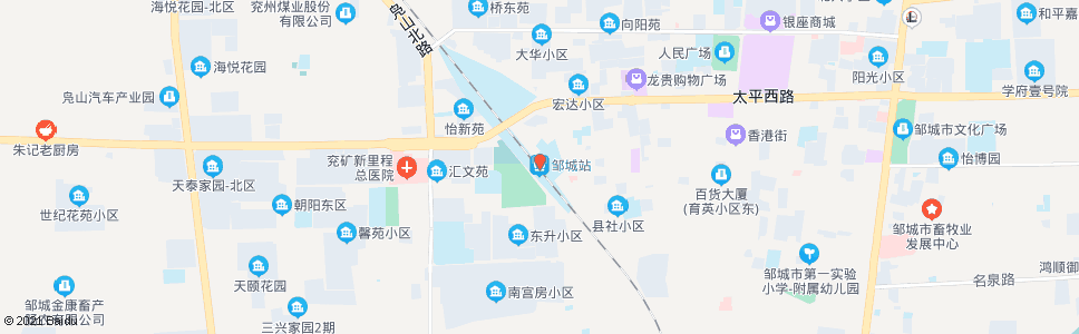 济宁火车站(邹城)_公交站地图_济宁公交_妙搜公交查询2024