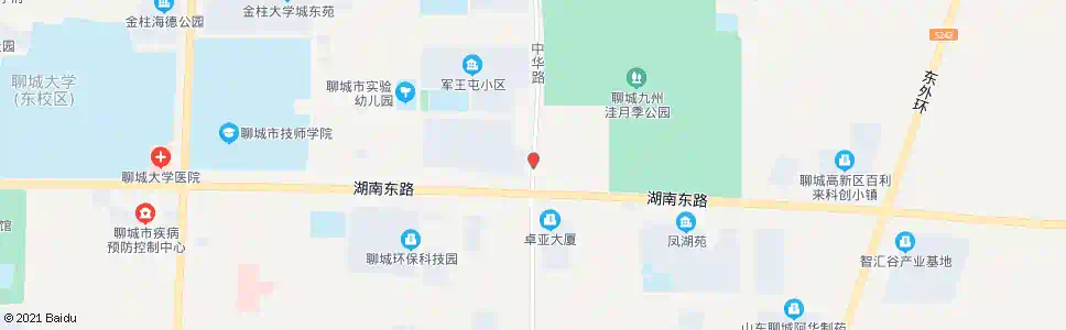 聊城光岳路湖南路口北站_公交站地图_聊城公交_妙搜公交查询2024