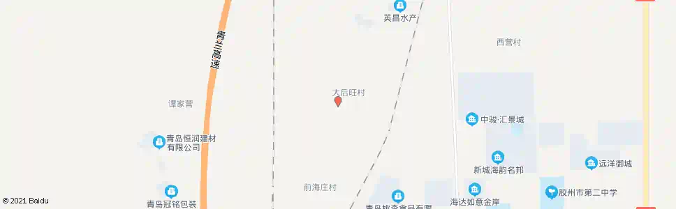 青岛大后旺村西站_公交站地图_青岛公交_妙搜公交查询2024