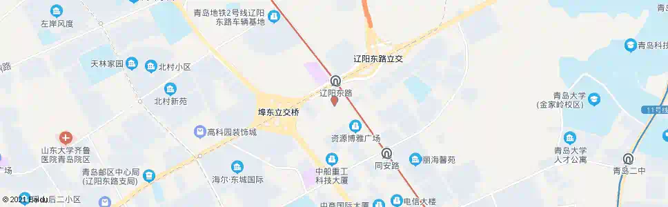 青岛海尔路(汽车东站北)_公交站地图_青岛公交_妙搜公交查询2024