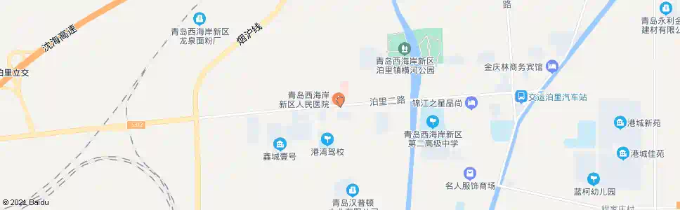 青岛泊里医院站_公交站地图_青岛公交_妙搜公交查询2024