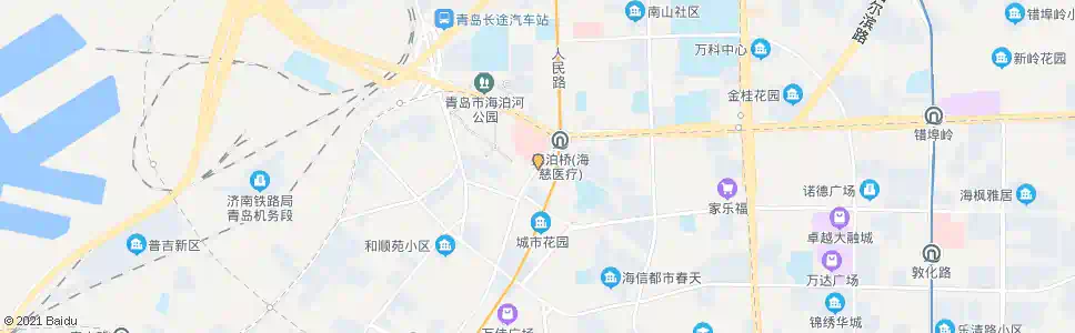 青岛海泊桥_公交站地图_青岛公交_妙搜公交查询2024