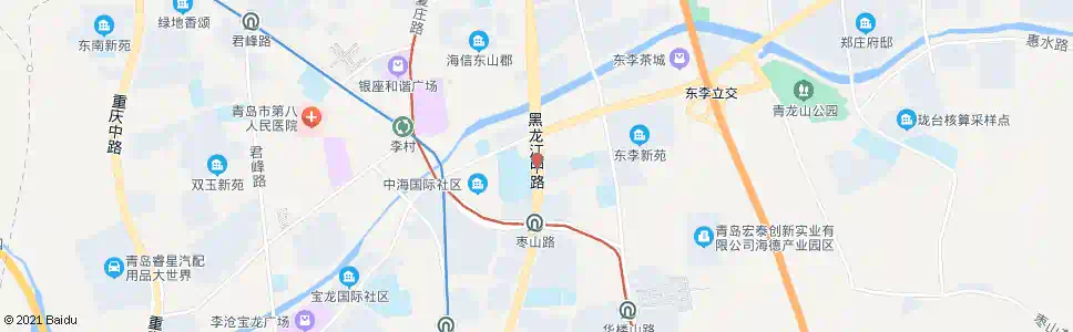 青岛东李立交桥_公交站地图_青岛公交_妙搜公交查询2024