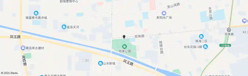 青岛双珠公园_公交站地图_青岛公交_妙搜公交查询2024