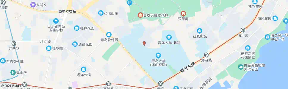 青岛青岛市委党校_公交站地图_青岛公交_妙搜公交查询2024