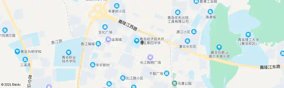 青岛开发区四中_公交站地图_青岛公交_妙搜公交查询2024