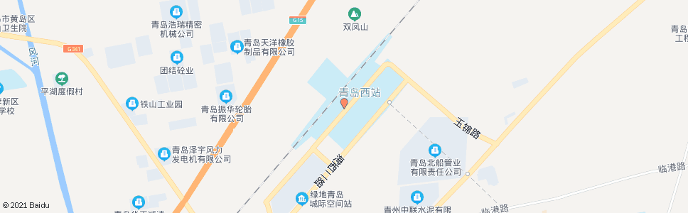青岛空港工业区西站_公交站地图_青岛公交_妙搜公交查询2024