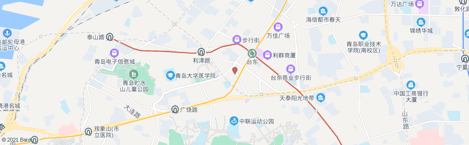 青岛台东(婚纱街)_公交站地图_青岛公交_妙搜公交查询2024