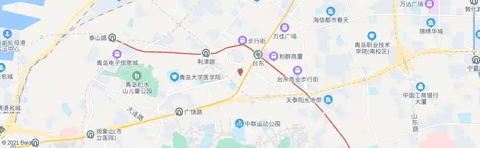 青岛台东(婚纱街)_公交站地图_青岛公交_妙搜公交查询2024