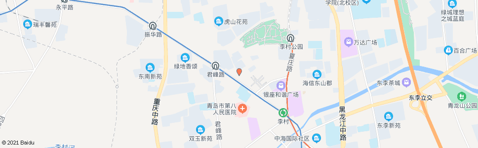 青岛果园路_公交站地图_青岛公交_妙搜公交查询2024