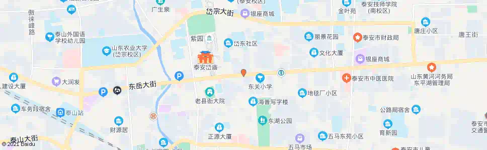 泰安泰山区区委区政府(路北)_公交站地图_泰安公交_妙搜公交查询2024