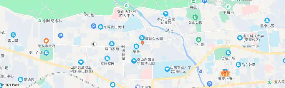 泰安擂鼓石路中段_公交站地图_泰安公交_妙搜公交查询2024