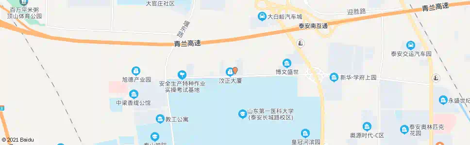 泰安银通酒店(汶正美食城)_公交站地图_泰安公交_妙搜公交查询2024