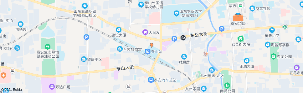 泰安泰山火车站广场_公交站地图_泰安公交_妙搜公交查询2024