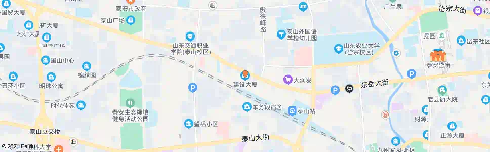 泰安建设大厦_公交站地图_泰安公交_妙搜公交查询2024