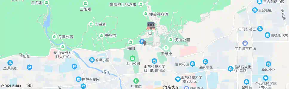 泰安红门(泰前办事处)_公交站地图_泰安公交_妙搜公交查询2024