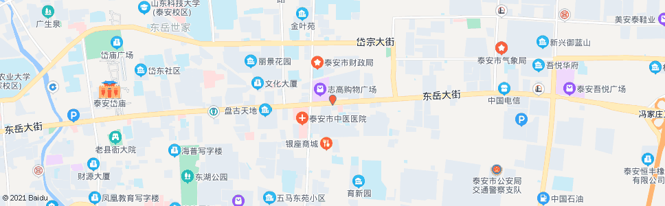 泰安花园小区东门_公交站地图_泰安公交_妙搜公交查询2024