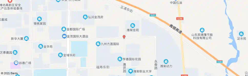 潍坊北宫东街惠贤路口(王谭)_公交站地图_潍坊公交_妙搜公交查询2024