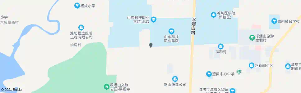 潍坊山东科技职业学院(学院南门)_公交站地图_潍坊公交_妙搜公交查询2024