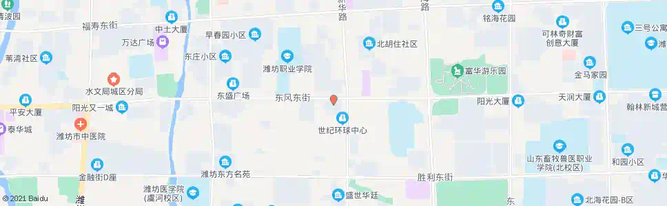 潍坊东风街新华路口(蓝月国际婚纱摄影)_公交站地图_潍坊公交_妙搜公交查询2024