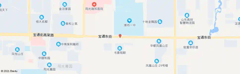 潍坊潍坊一中_公交站地图_潍坊公交_妙搜公交查询2024