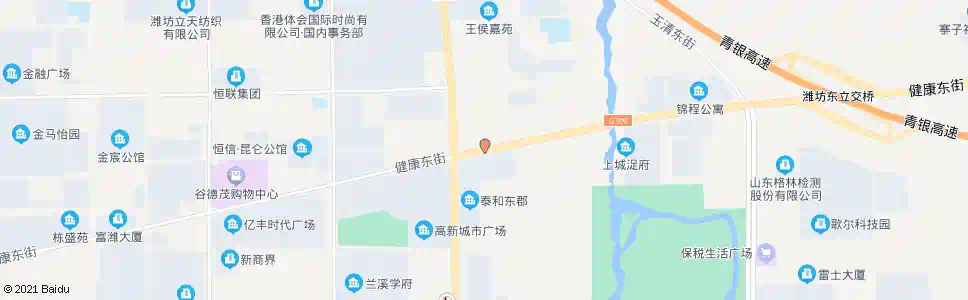 潍坊潍安路口(健康街)_公交站地图_潍坊公交_妙搜公交查询2024