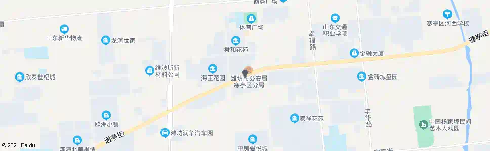 潍坊寒亭公安局_公交站地图_潍坊公交_妙搜公交查询2024