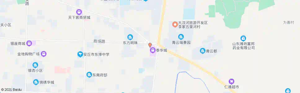 潍坊蔓哈顿服饰_公交站地图_潍坊公交_妙搜公交查询2024