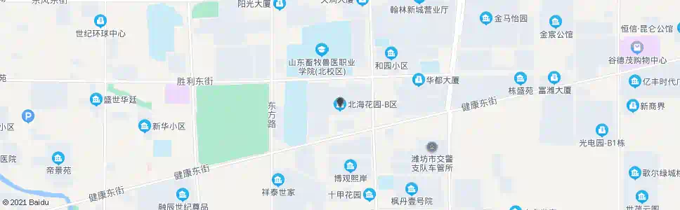 潍坊北海花园B区_公交站地图_潍坊公交_妙搜公交查询2024