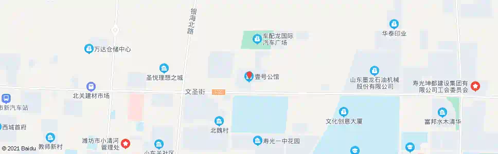 潍坊壹号公馆_公交站地图_潍坊公交_妙搜公交查询2024