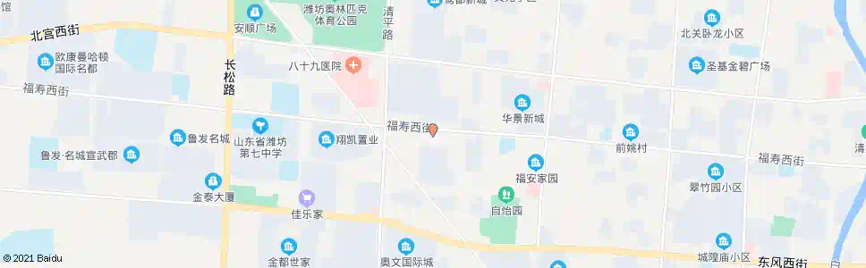 潍坊新华路胜利街路口(劳动保障局)_公交站地图_潍坊公交_妙搜公交查询2024