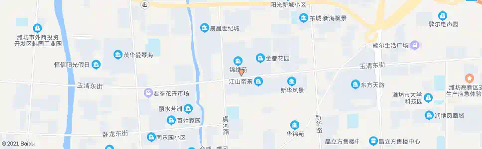 潍坊锦绣苑(锦绣苑南门)_公交站地图_潍坊公交_妙搜公交查询2024