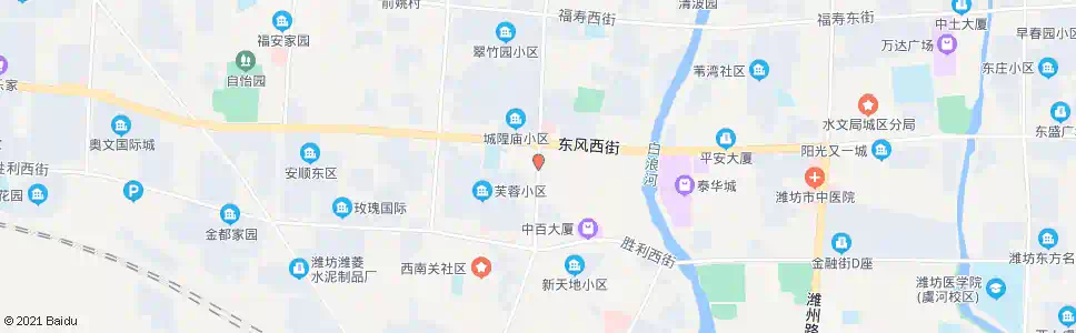 潍坊向阳路东风街路口_公交站地图_潍坊公交_妙搜公交查询2024