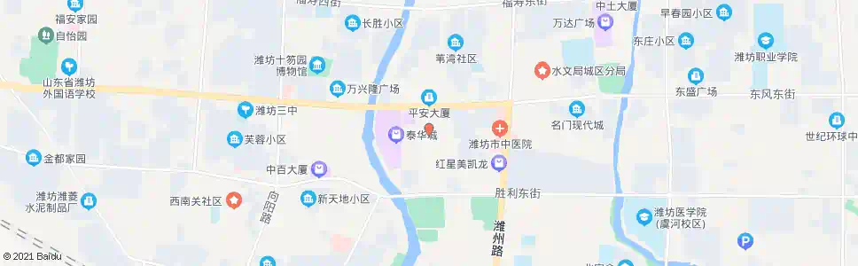 潍坊后门街小区_公交站地图_潍坊公交_妙搜公交查询2024