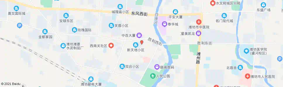 潍坊众客隆服饰广场(潍坊百货大楼)_公交站地图_潍坊公交_妙搜公交查询2024