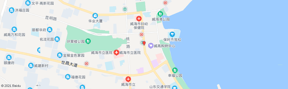 威海威高广场(华联)_公交站地图_威海公交_妙搜公交查询2024