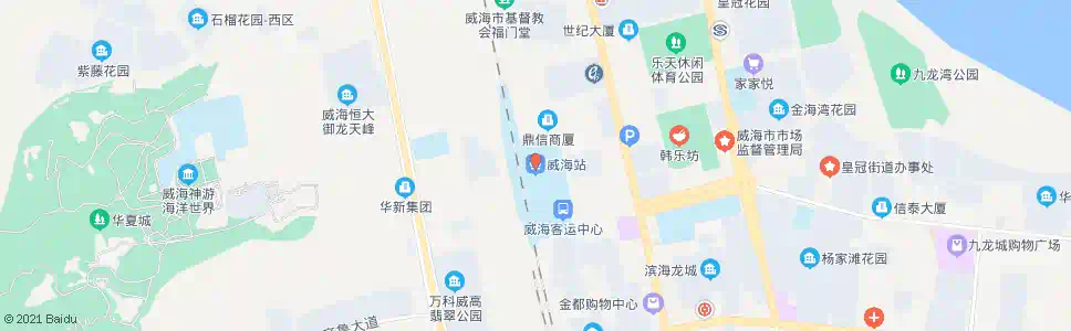 威海城铁站_公交站地图_威海公交_妙搜公交查询2024