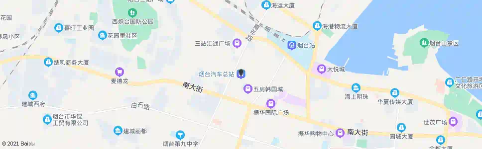 烟台烟台汽车总站_公交站地图_烟台公交_妙搜公交查询2024