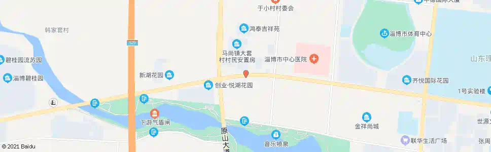 淄博班家村_公交站地图_淄博公交_妙搜公交查询2024