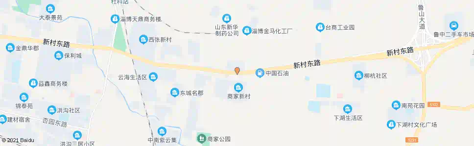 淄博商家新村_公交站地图_淄博公交_妙搜公交查询2024