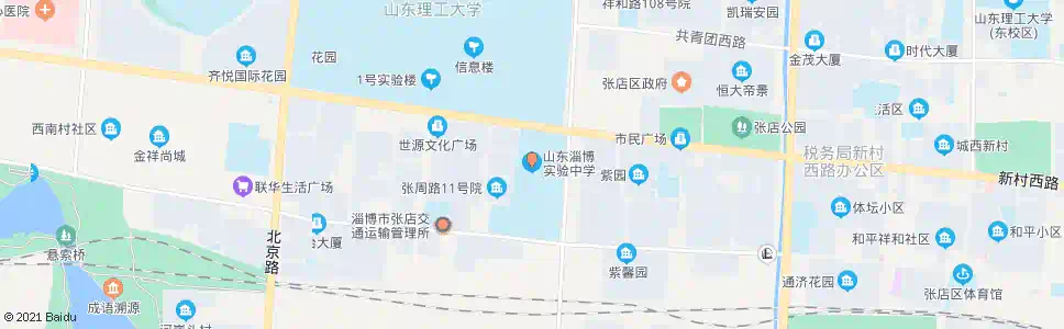 淄博区实验中学_公交站地图_淄博公交_妙搜公交查询2024