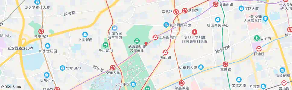 上海淮海中路高安路_公交站地图_上海公交_妙搜公交查询2024