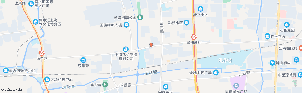 上海场中路三号桥_公交站地图_上海公交_妙搜公交查询2024