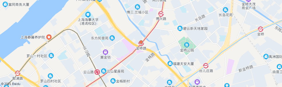 上海金桥路站_公交站地图_上海公交_妙搜公交查询2024